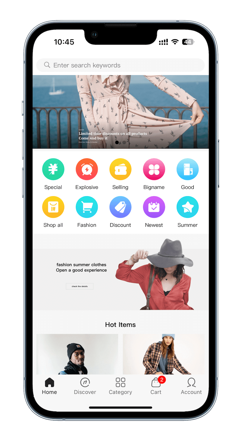 BeikeShop-APP端商城首页