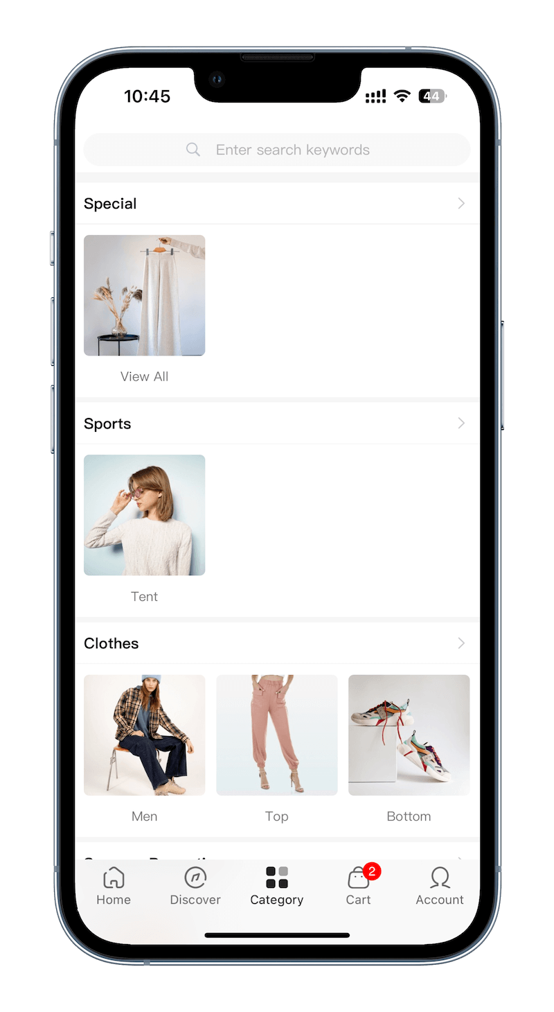 BeikeShop-APP移动端商品列表页